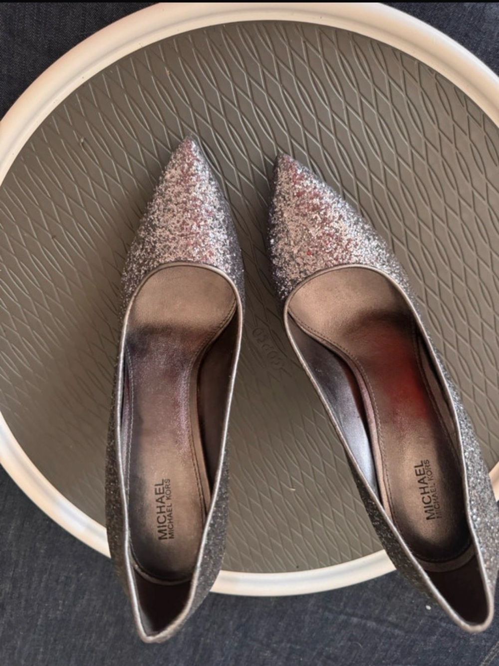 Michael Kors Silver Glitter